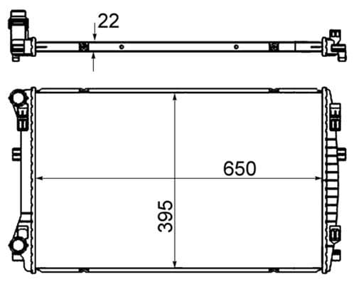 MAHLE RADYATÖR GOLF VII-A3-LEON 1.2-1.4-1.6TDİ 12 MEK 650x395x22 OEM: 5Q0121251EM - MAHLE CR2054000S kodlu oto yedek parça
