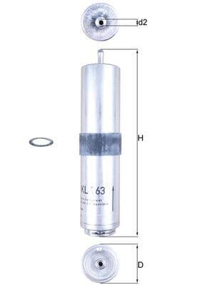 MAHLE YAKIT FILTRESI BMW M47 M57N N47 N57 E87 E90 E92 E93 E84 F25 F26 13327823413 13328584874 OEM: 13327823413 13328584874 - MAHLE KL763D kodlu oto yedek parça