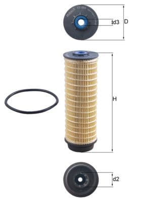 MAHLE YAKIT FİLTRESİ IVECO DAILY IV-V-VI 14 EURO 6 OEM: 5802050393-5802925674 - MAHLE KX564D kodlu oto yedek parça