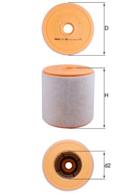 MAHLE Air filter element  - MAHLE LX4961 kodlu oto yedek parça