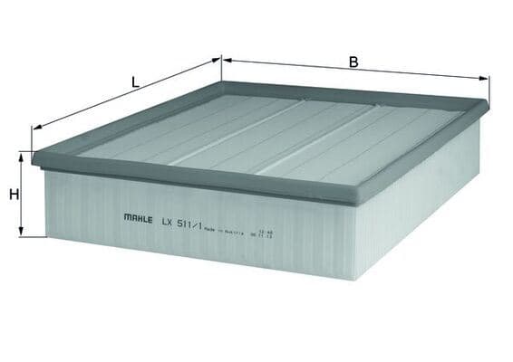 MAHLE HAVA FILTRESI MERCEDES SPRINTER OM601 OM611 B901 B904 . VW LT 28-35-46 OEM: A0040942604-2D0129620A - MAHLE LX511.1 kodlu oto yedek parça