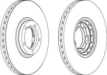 MARELLI ON FREN AYNASI HAVALI TRANSIT TOURNEO TRANSIT T15 94>00 15 JANT 270x24.1x5DLxHAVALI OEM: 95VX1125BA-5025611-5029816 - MARELLI 360704001300 kodlu oto yedek parça