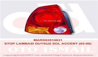 MARS- STOP LAMBASI DUYSUZ SOL ACCENT 03-06 9240125510 OEM: 9240125510 - MARS 510631 kodlu oto yedek parça