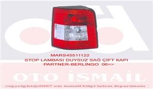 MARS- STOP LAMBASI DUYSUZ SAĞ ÇİFT KAPI PARTNER-BERLINGO 06 6351.CX OEM: 6351.CX - MARS 511122 kodlu oto yedek parça