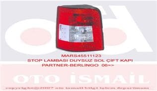 MARS- STOP LAMBASI DUYSUZ SOL ÇİFT KAPI PARTNER-BERLINGO 06 6350.CX OEM: 6350.CX - MARS 511123 kodlu oto yedek parça