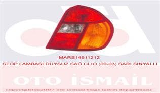 MARS- STOP LAMBASI DUYSUZ SAĞ CLIO 00-03 SARI SİNYALLİ 7700433744 OEM: 7700433744 - MARS 511212 kodlu oto yedek parça