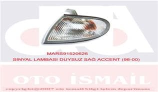 MARS- SİNYAL LAMBASI DUYSUZ SAĞ ACCENT 98-00 9230222300-9230222310 OEM: 9230222300-9230222310 - MARS 520626 kodlu oto yedek parça
