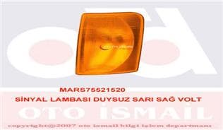 MARS- SİNYAL LAMBASI DUYSUZ SARI SAĞ VOLT 521516 OEM: 2D0953042 - MARS 521520 kodlu oto yedek parça
