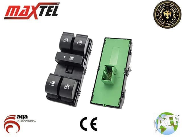 MAXTEL CAM KALDIRMA ANAHTARI FIAT EGEA L 12PIN YEŞİL KASA OEM: 735631478 - MAXTEL 18205478 kodlu oto yedek parça