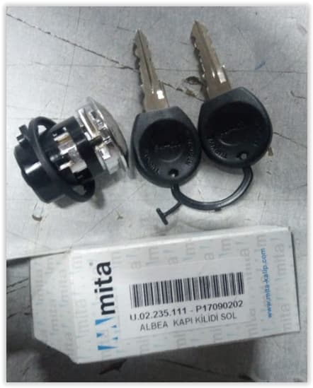 MITA KAPI KİLİDİ SOL FİŞEK ALBEA-PALIO-SIENA - MITA 02235111 kodlu oto yedek parça