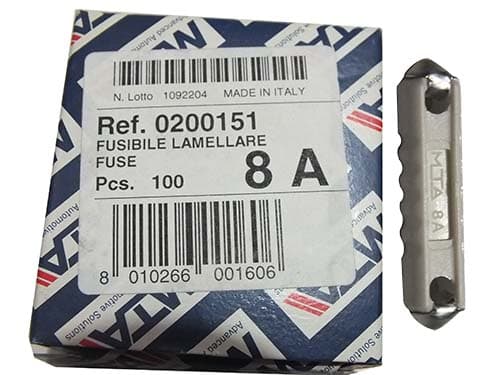 MTA 0200151 TAŞ SİGORTA 8 AMPER BEYAZ OEM: 0200151/2501 - MTA 2501 kodlu oto yedek parça