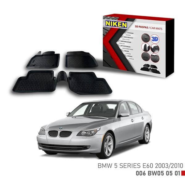 NIKEN 3D PASPAS BMW 5 SERIES E60 2003-2010  - NIKEN 006BW050501 kodlu oto yedek parça