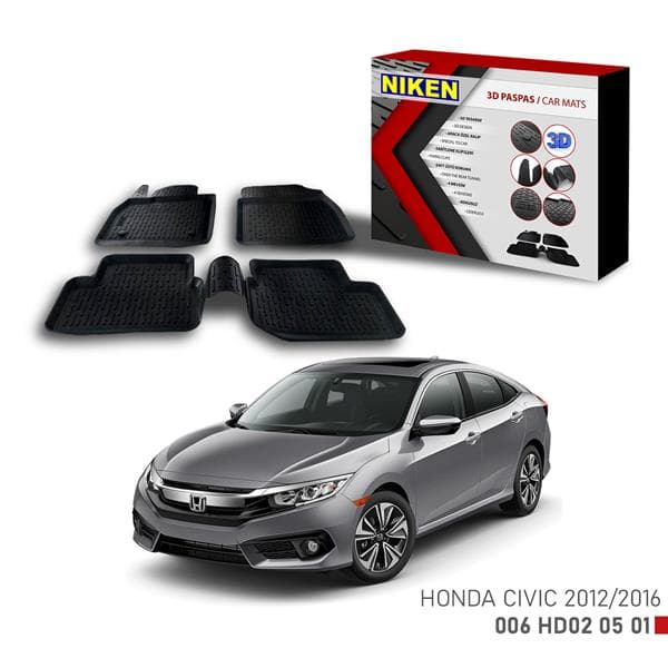 NIKEN 3D PASPAS HONDA CIVIC 2012-2016  - NIKEN 006HD020501 kodlu oto yedek parça