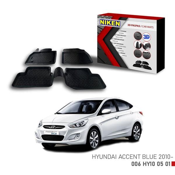 NIKEN 3D PASPAS HYUNDAI ACCENT BLUE 2010-  - NIKEN 006HY100501 kodlu oto yedek parça