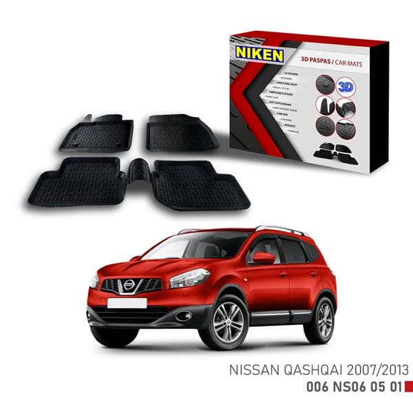 NIKEN 3D PASPAS NISSAN QASHQAI 2007-2013  - NIKEN 006NS060501 kodlu oto yedek parça