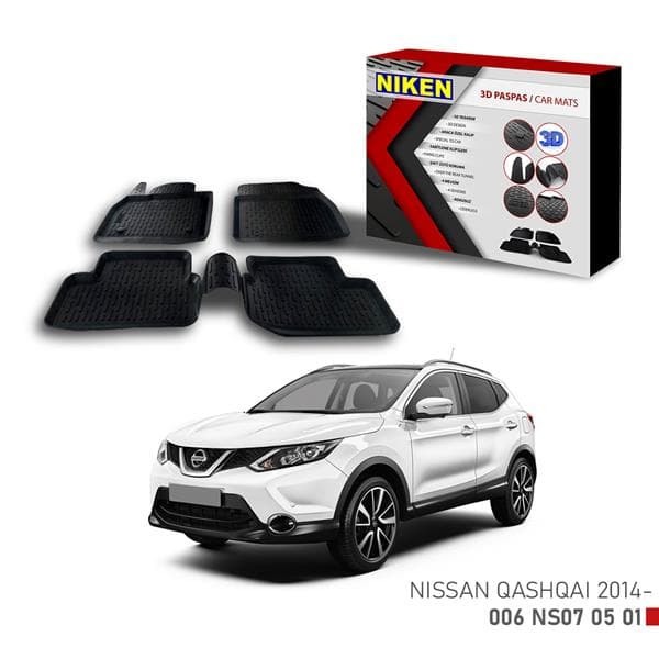 NIKEN 3D PASPAS NISSAN QASHQAI 2014-  - NIKEN 006NS070501 kodlu oto yedek parça