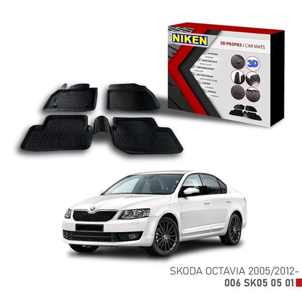 NIKEN 3D PASPAS SKODA OCTAVIA 2005-2012  - NIKEN 006SK050501 kodlu oto yedek parça