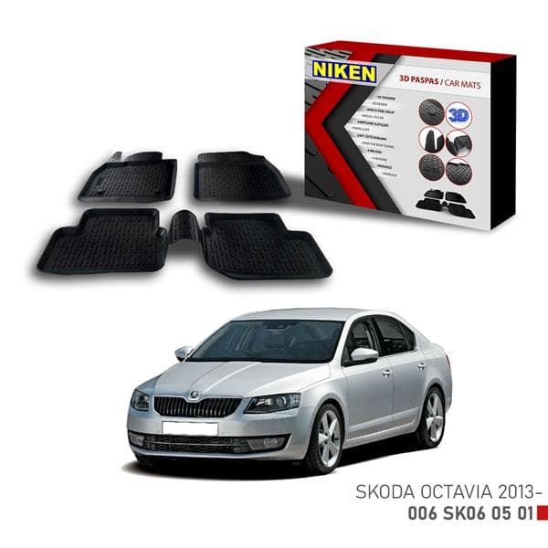 NIKEN 3D PASPAS SKODA OCTAVIA 2013-  - NIKEN 006SK060501 kodlu oto yedek parça