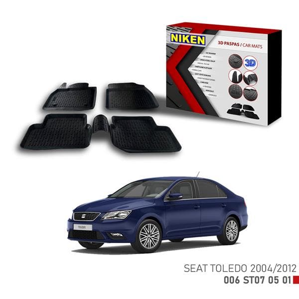 NIKEN 3D PASPAS SEAT TOLEDO 2004-2012  - NIKEN 006ST070501 kodlu oto yedek parça