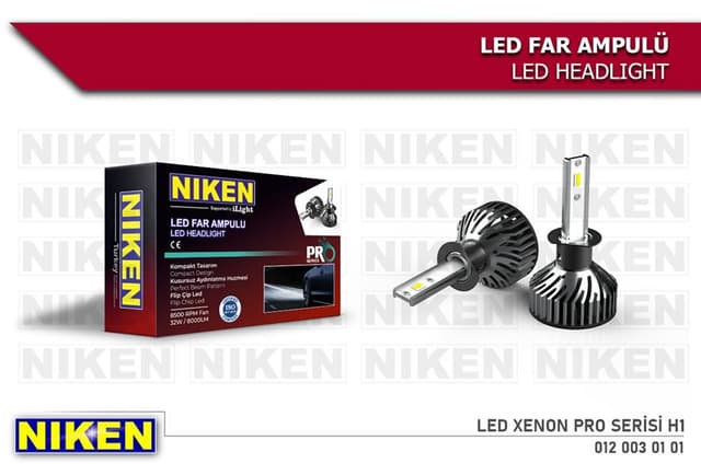NIKEN AMPÜL LED XENON PRO SERISI H1  - NIKEN 0120030101 kodlu oto yedek parça