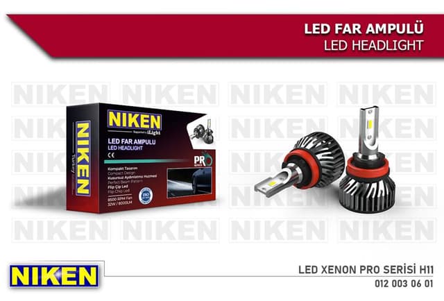 NIKEN AMPÜL LED XENON PRO SERISI H11  - NIKEN 0120030601 kodlu oto yedek parça