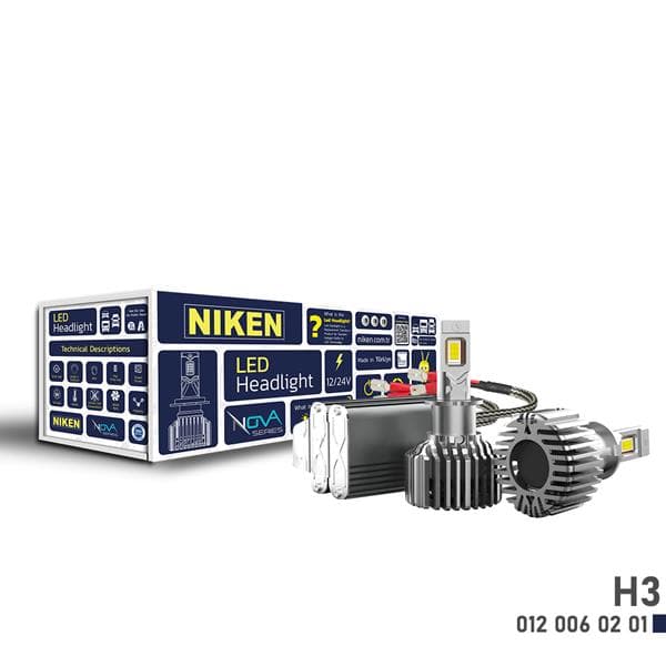 NIKEN LED XENON NOVA SERISI H3 90W  - NIKEN 0120060201 kodlu oto yedek parça