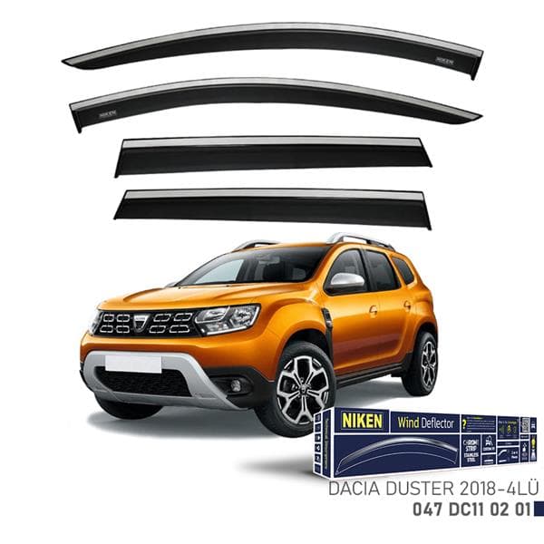 NIKEN KROMLU CAM RÜZGARLIĞI DACIA DUSTER 2018- 4LÜ  - NIKEN 047DC110201 kodlu oto yedek parça