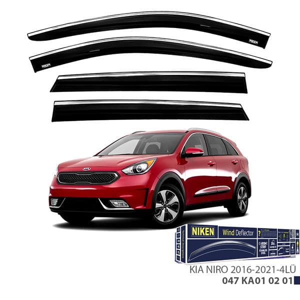 NIKEN KROMLU CAM RÜZGARLIĞI KIA NIRO 2016-2021 4LÜ  - NIKEN 047KA010201 kodlu oto yedek parça