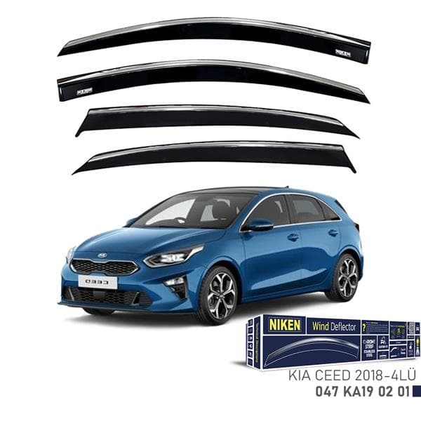 NIKEN KROMLU CAM RÜZGARLIĞI KIA CEED 2018- 4LÜ  - NIKEN 047KA190201 kodlu oto yedek parça