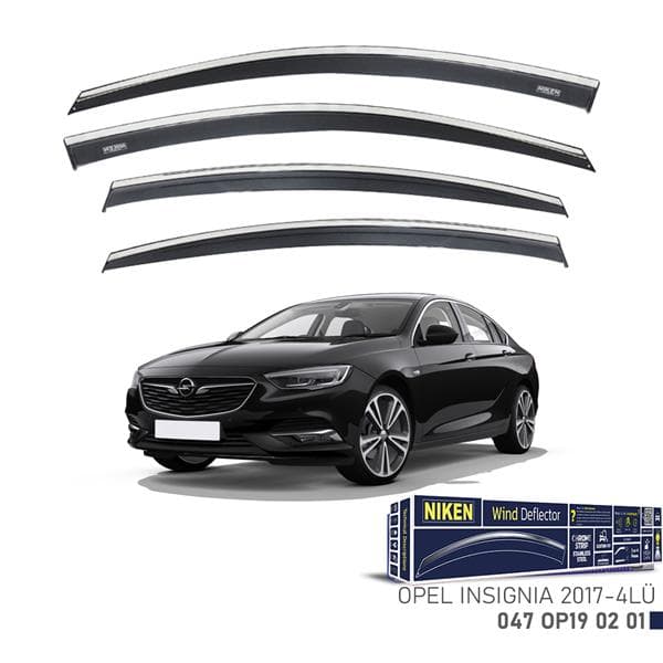 NIKEN KROMLU CAM RÜZGARLIĞI OPEL INSIGNIA 2017- 4LÜ  - NIKEN 047OP190201 kodlu oto yedek parça