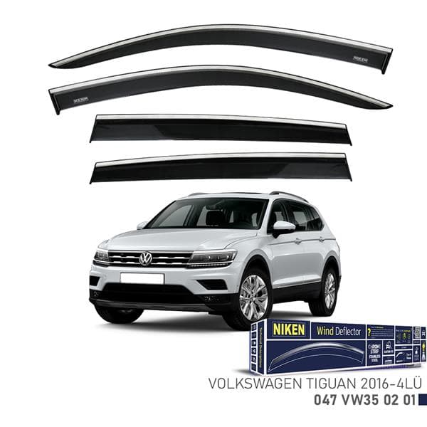 NIKEN KROMLU CAM RÜZGARLIĞI VW TIGUAN 2016- 4LÜ  - NIKEN 047VW350201 kodlu oto yedek parça