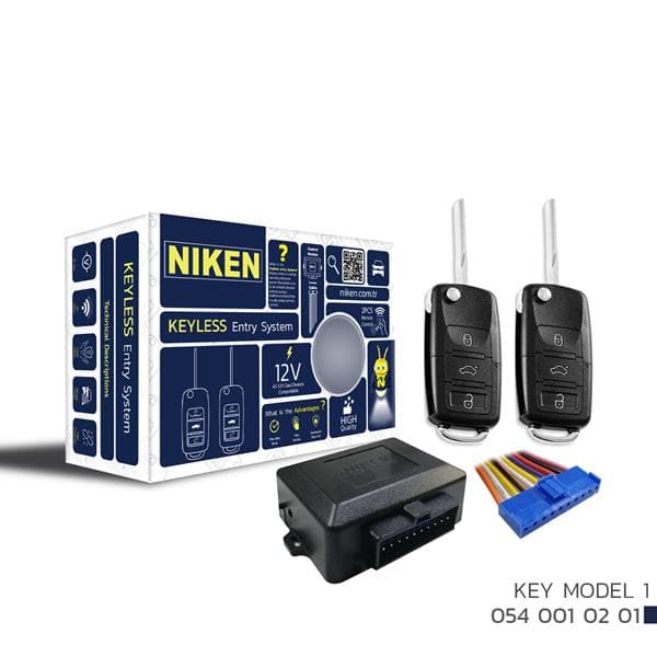NIKEN KUMANDALI AÇMA KAPAMA - ANAHTARLI MODEL1  - NIKEN 0540010201 kodlu oto yedek parça