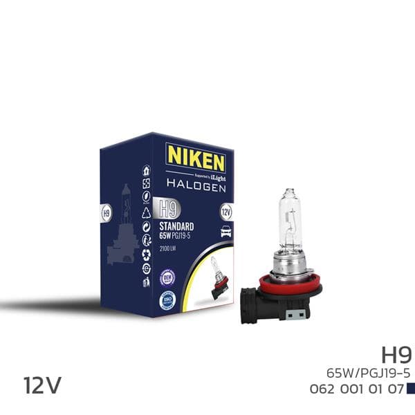 NIKEN NIKEN H9 65W HALOJEN AMPUL PGJ19-5 12V  - NIKEN 0620010107 kodlu oto yedek parça