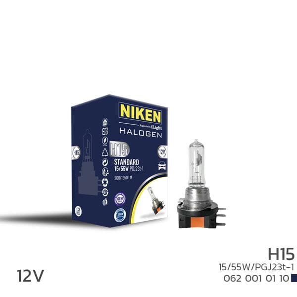 NIKEN NIKEN H15 15W/55W HALOJEN AMPUL PGJ23t-1 12V  - NIKEN 0620010110 kodlu oto yedek parça