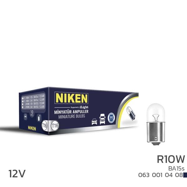 NIKEN NIKEN 12V 67 AMPUL R10W BA15s 10LU UNIVERSAL OEM: UNIVERSAL - NIKEN 0630010408 kodlu oto yedek parça
