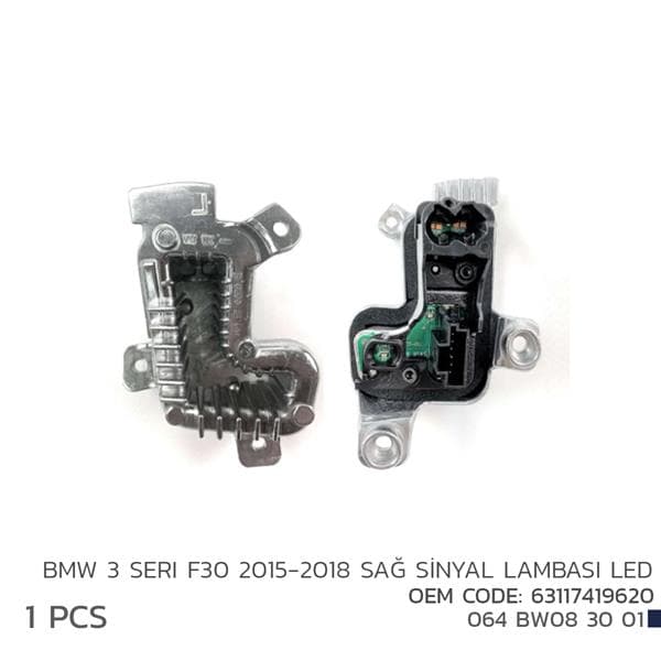 NIKEN BMW 3 F30 2015-2018 SAĞ SİNYL LED MODL 63117419620 63117419620 OEM: 63117419620 - NIKEN 064BW083001 kodlu oto yedek parça