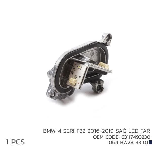 NIKEN BMW 4 SERI F32 2016-2019 SAĞ LED MODÜL 63117493230 OEM: 63117493230 - NIKEN 064BW283301 kodlu oto yedek parça