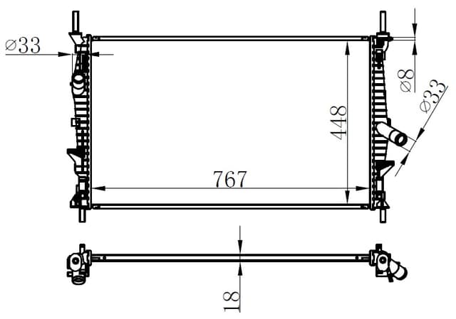 ORIS MOTOR SU RADYATORU TRANSIT TUORNEO CUSTOM V362 V363 2.2TDCI 100PS 125PS 135PS 140PS 155PS 12 > OEM: BK218005CC-1789645 - ORIS BFR177018 kodlu oto yedek parça