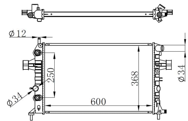ORIS RADYATÖR BRAZING ASTRA G-ZAFIRA 1.4 16V-1.6 16V-1.8 16V-2.0 16V-2.2 16V AC KLİMASIZ MEK OTOM BR 600 1300196-1300214-1300257 OEM: 1300196-1300214-1300257 - ORIS BOP104026 kodlu oto yedek parça