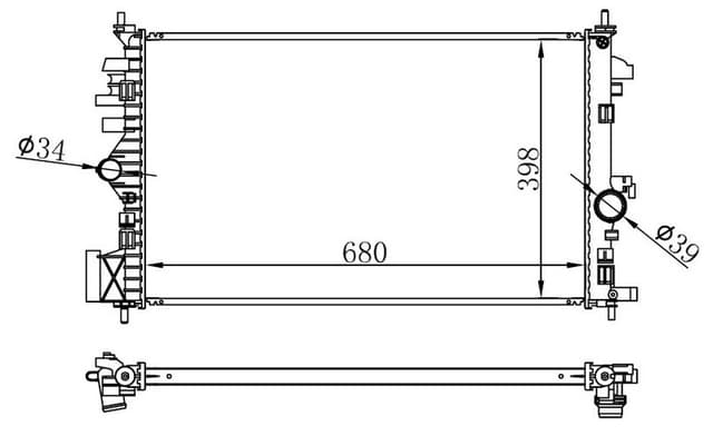 ORIS RADYATÖR BRAZİNG INSIGNIA-SAAB 9-5 1.6-1.8 08 AC MEK 680x398x16 1300292-13241726 OEM: 1300292-13241726 - ORIS BOP568016 kodlu oto yedek parça