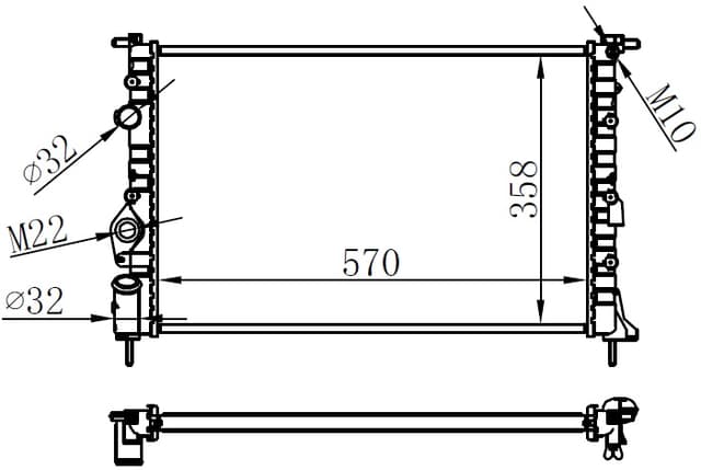 ORIS RADYATÖR BRAZİNG MGN 1.6i-2.0i 96-99 -2.0i 99 SCENIC I 1.9DTI-DCI 99-03 KLİMASIZ MEK 570x358x22 7702258283-7700838135-7700437266 OEM: 7702258283-7700838135-7700437266 - ORIS BRN041022 kodlu oto yedek parça