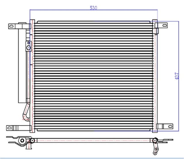 ORIS KLİMA KONDENSERİ CHEVROLET AVEO 1.2İ-1.4İ 05 > 528X425X18 OTO.-MEK. OEM: 96878657-94838817-95227757 - ORIS CCH657018 kodlu oto yedek parça