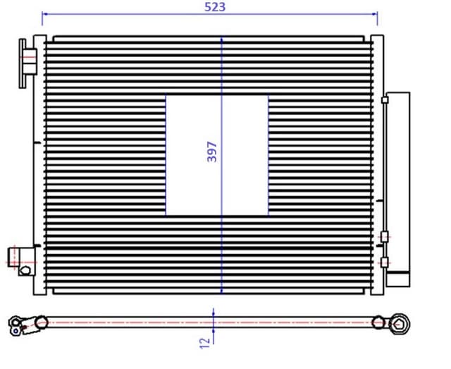 ORIS KLİMA RADYATÖRÜ KONDENSER RENAULT CLIO IV 12> CAPTUR I 13> SYMBOL III 14> DACIA LOGAN MCV II 14> DOKKER 12> DUSTER 10> SANDERO II 12> 0.9TCe 1.0SCe 1.2TCe 1.5dCi 1.6 OEM: 921001908R-921006454R-921006843R - ORIS CRN454020 kodlu oto yedek parça