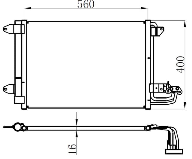 ORIS KLİMA KONDENSERİ A3-LEON-TOLEDO-OCTAVIA-CADDY III-GOLF V-VI-JETTA IV-TOURAN OEM: 1K0820411E-1K0820411H-1K0820411Q - ORIS CVW411016 kodlu oto yedek parça