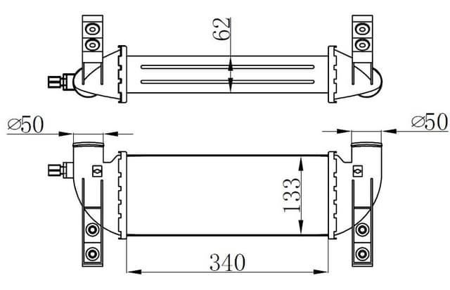 ORIS TURBO INTERCOOLER RADYATORU CONNECT 1.8TDCI 02 06 OEM: 2T1Q9L440AC-2T1Q9L440AB-1201168 - ORIS IFR150062 kodlu oto yedek parça