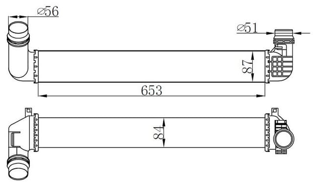 ORIS TURBO RADYATÖRÜ INTERCOOLER FLUENCE 10 1.5DCI 657x89x85 2 SIRA ALB SİSTEM OEM: 144960024R-144966078R - ORIS IRN144084 kodlu oto yedek parça