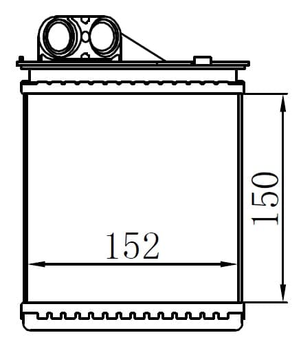 ORIS x KALORİFER RADYATÖRÜ BRAZİNG LOGAN 05 DUSTER 10 SANDERO 10 150x152x32 6001547484 OEM: 6001547484 - ORIS KDC012032 kodlu oto yedek parça