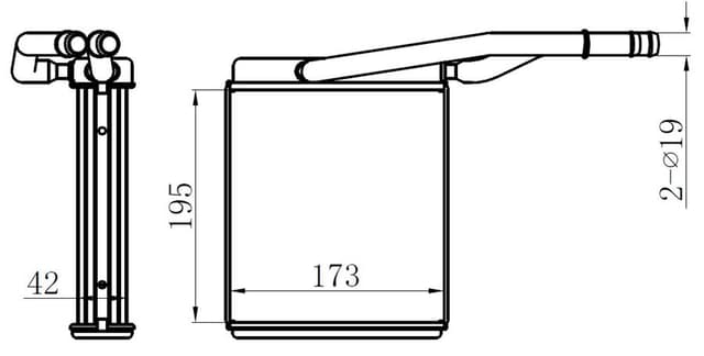 ORIS KALORİFER RADYATÖRÜ BRAZİNG FOCUS-TOURNEO CONNECT 1.6 16V-1.8 16V-1.8 TDI 2195x187x40 OEM: 1062254-XS4H18476AB - ORIS KFR014042 kodlu oto yedek parça