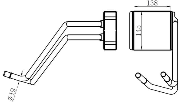 ORIS KALORİFER RADYATORU BRAZING FORD TOURNEO CUSTOM V362 12> TRANSIT V362 14> OEM: 1768439-2008790-BK2118B539AA - ORIS KFR103026 kodlu oto yedek parça