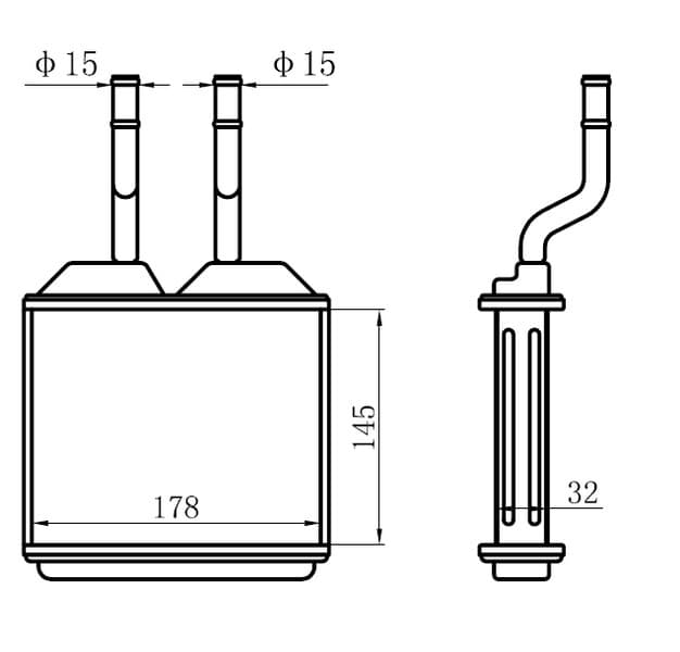 ORIS KALORİFER RADYATÖRÜ BRAZİNG CORSA B 93-00 -TIGRA 94-98 -COMBO 145x178x32 OEM: 1618020-52463287-62459431 - ORIS KOP013032 kodlu oto yedek parça